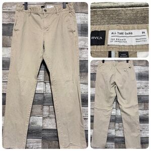 RVCA All Time Chino Pants Men’s 34x30.5 Beige Cream Casual